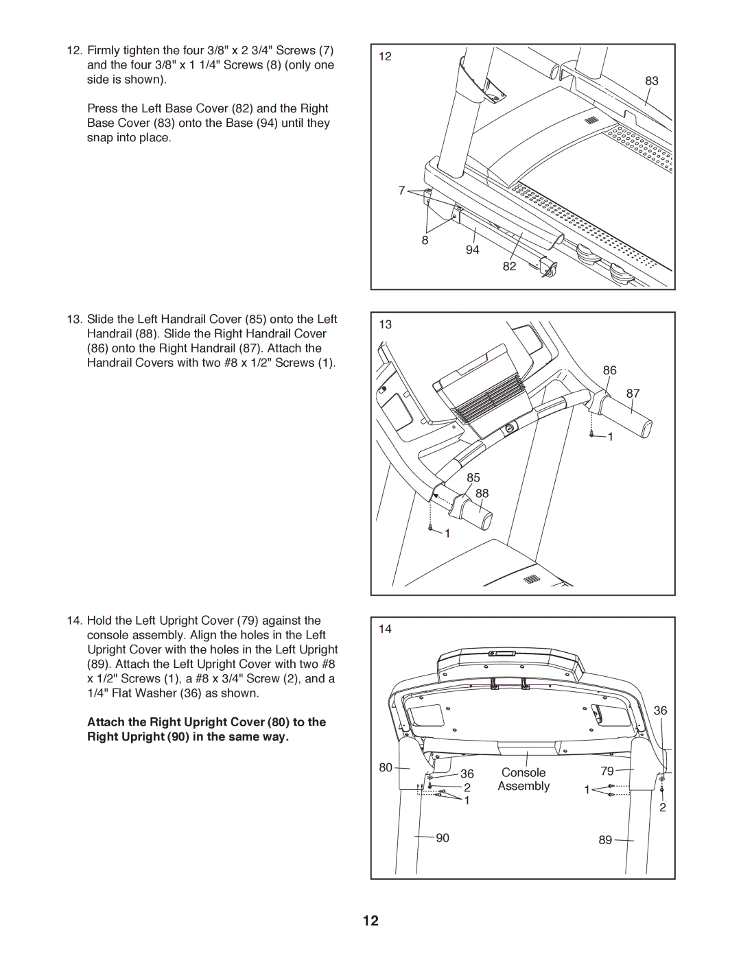 ProForm 795 user manual Console Assembly 