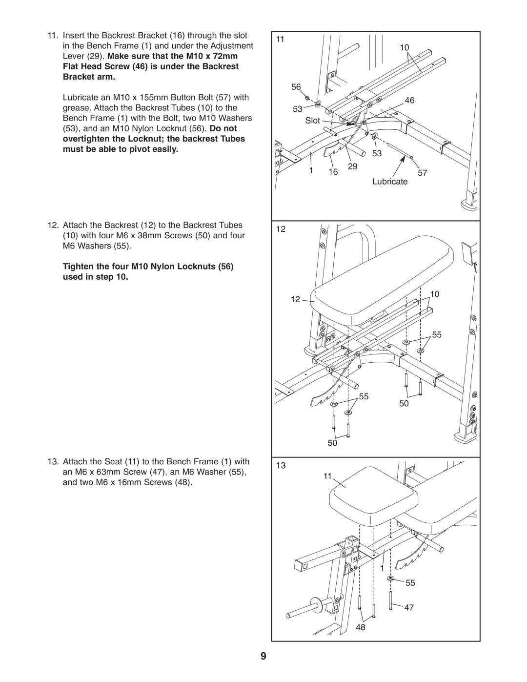 ProForm 831.150320 user manual Flat Head Screw 46 is under the Backrest Bracket arm 