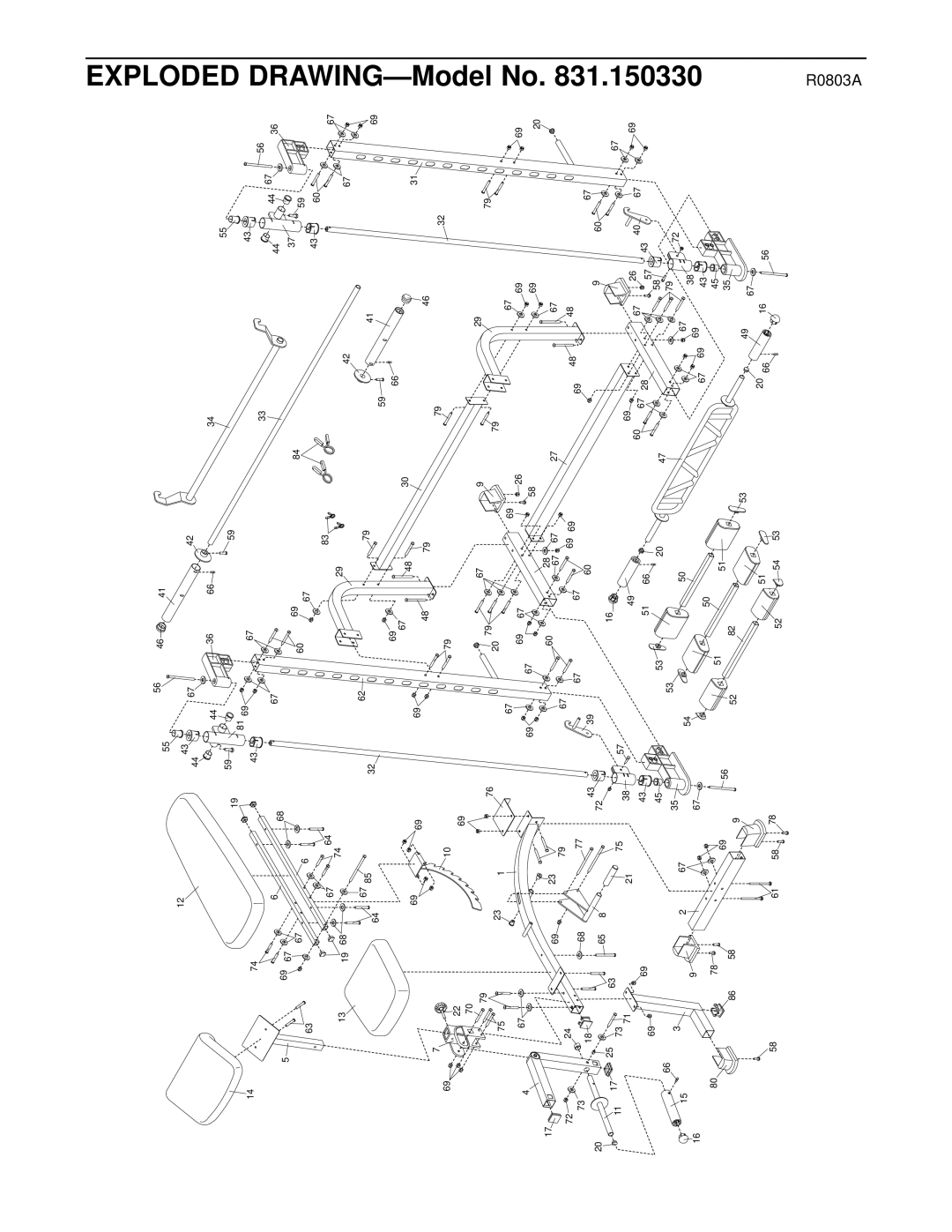 ProForm 831.150330, C800 user manual Exploded 