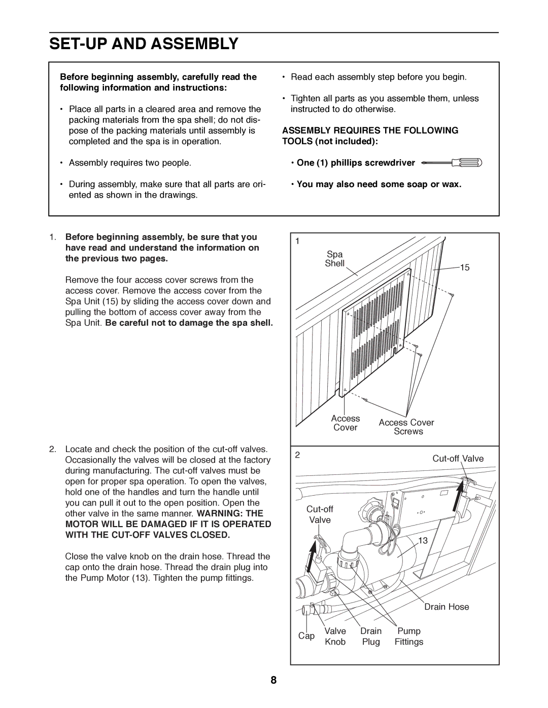 ProForm 831.21005 user manual SET-UP and Assembly 