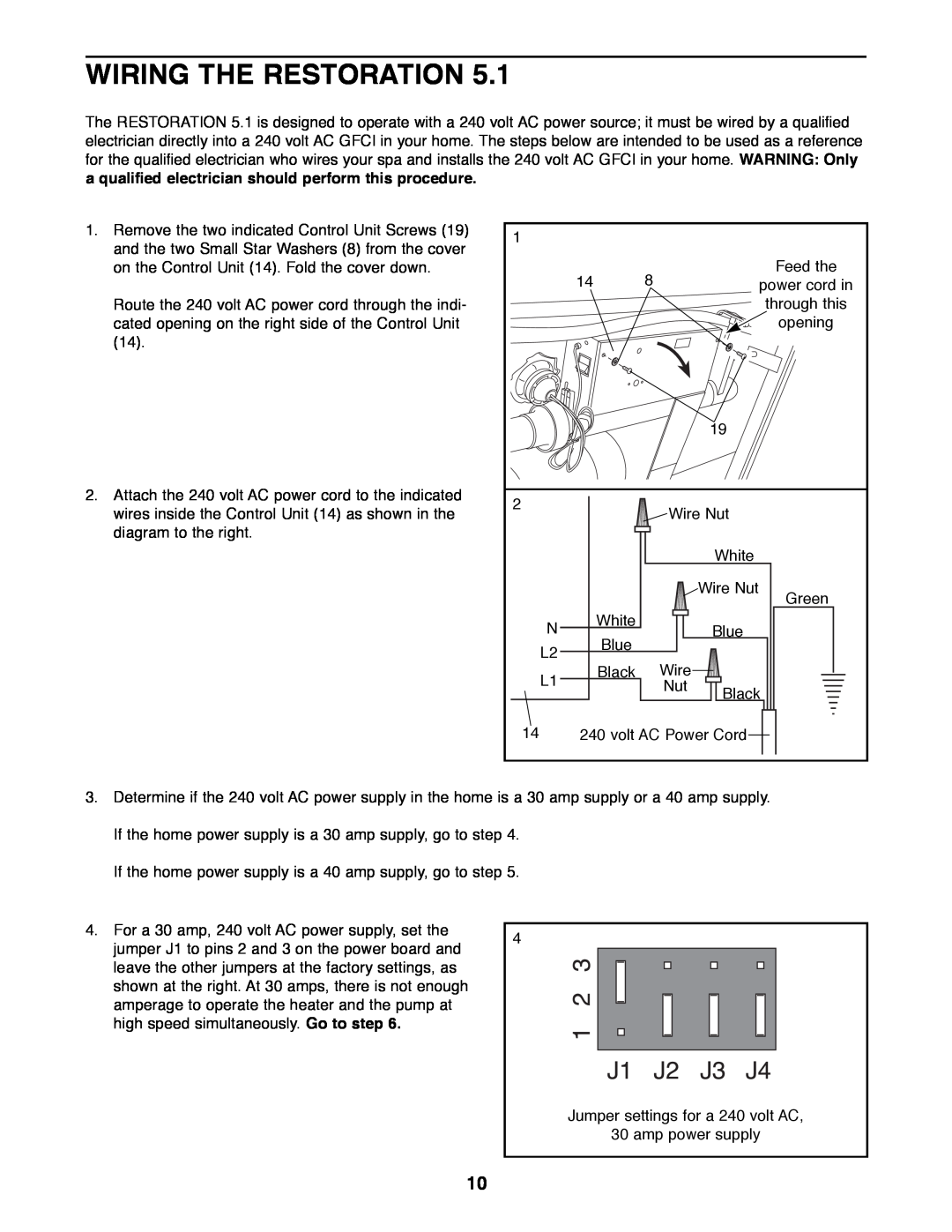 ProForm 831.21005 user manual Wiring The Restoration 