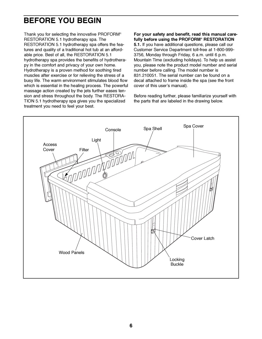 ProForm 831.210051 manual Before YOU Begin 