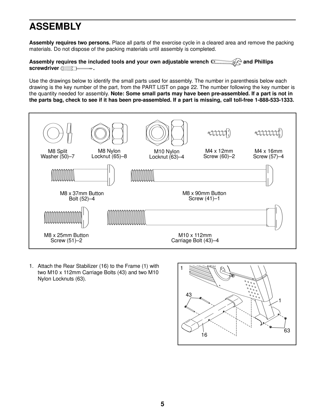 ProForm 831.215010 user manual Assembly 