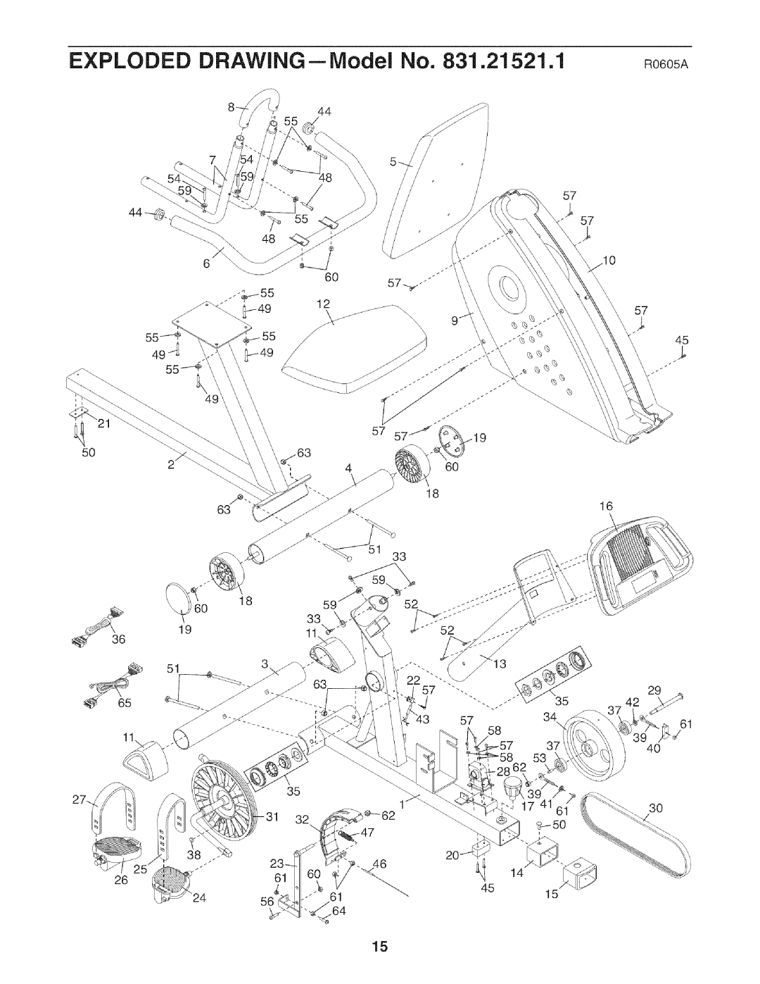 ProForm 831.21521.1 user manual Exploded DRAWING--Model No NoGoA 