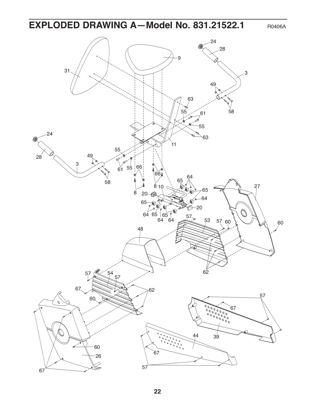 ProForm 831.21522.1 user manual R0406A 