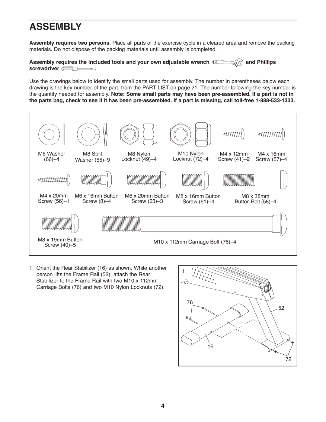 ProForm 831.21522.1 user manual Assembly 