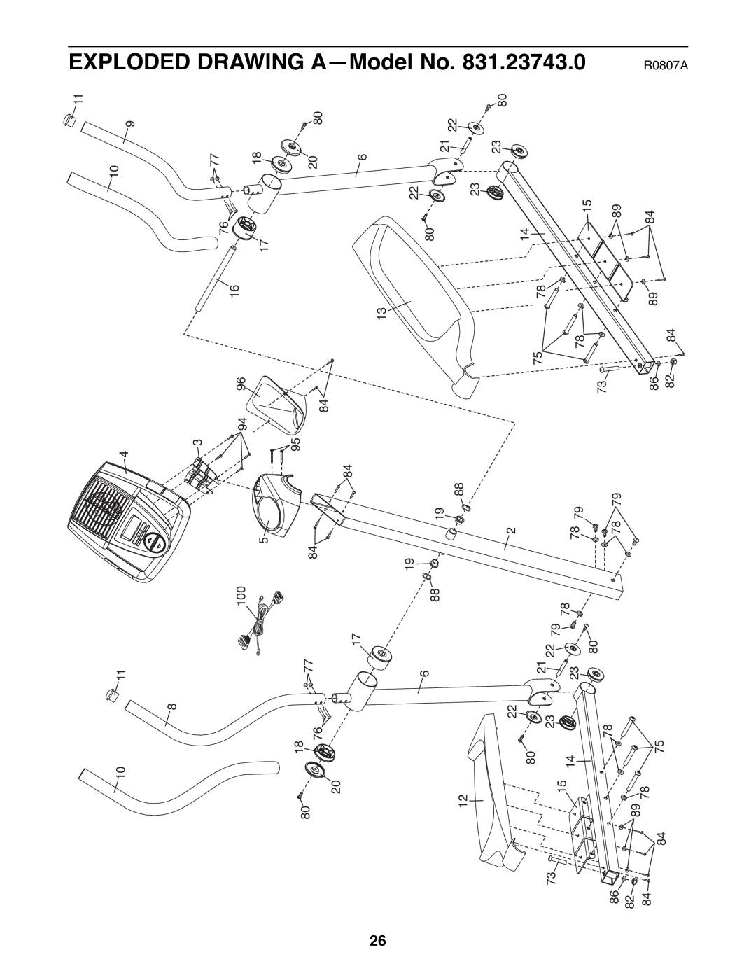 ProForm 831.23743.0 user manual Exploded 