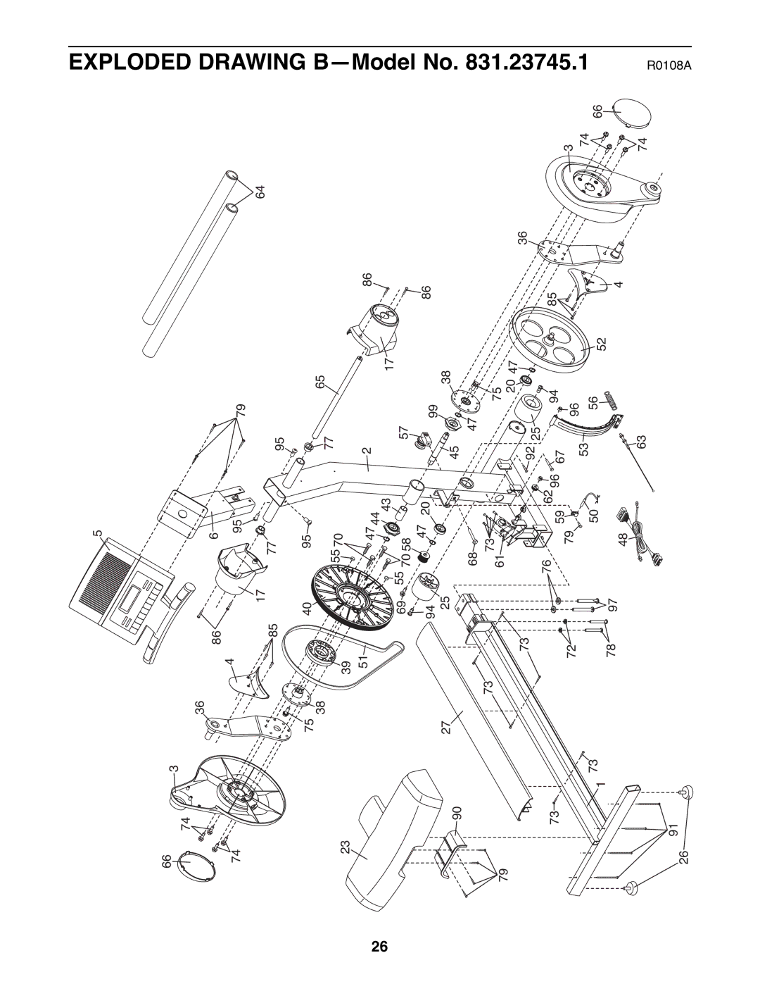 ProForm 831.23745.1 user manual Exploded 