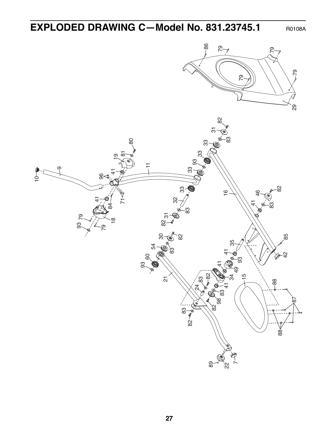 ProForm 831.23745.1 user manual Exploded 