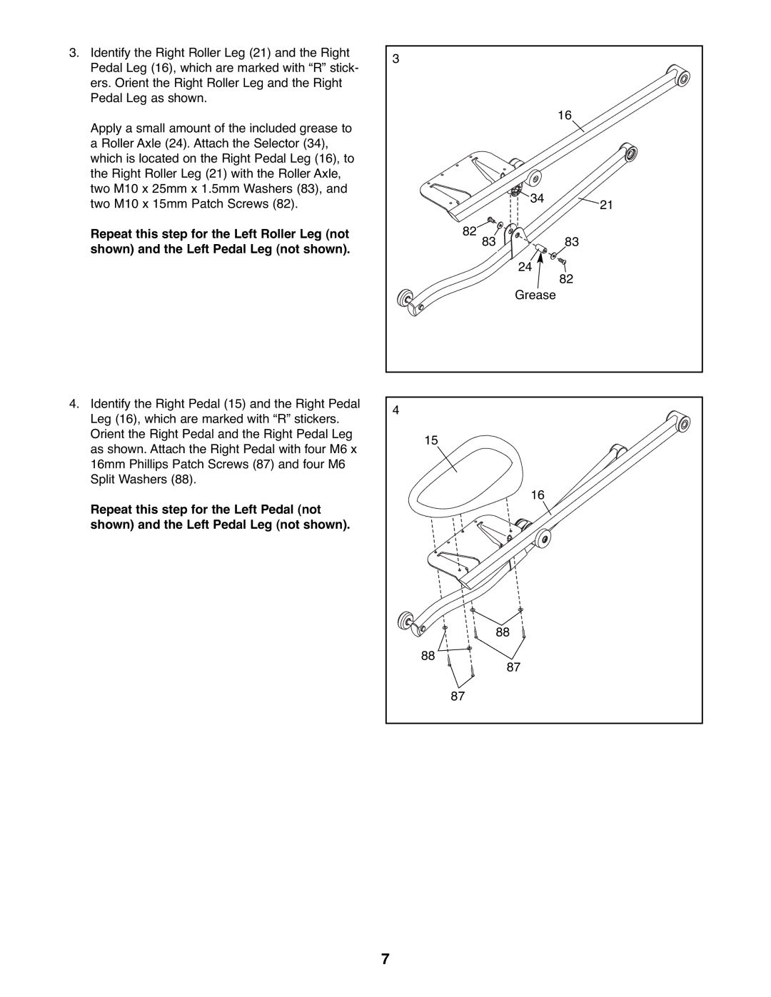 ProForm 831.23745.1 user manual Grease 