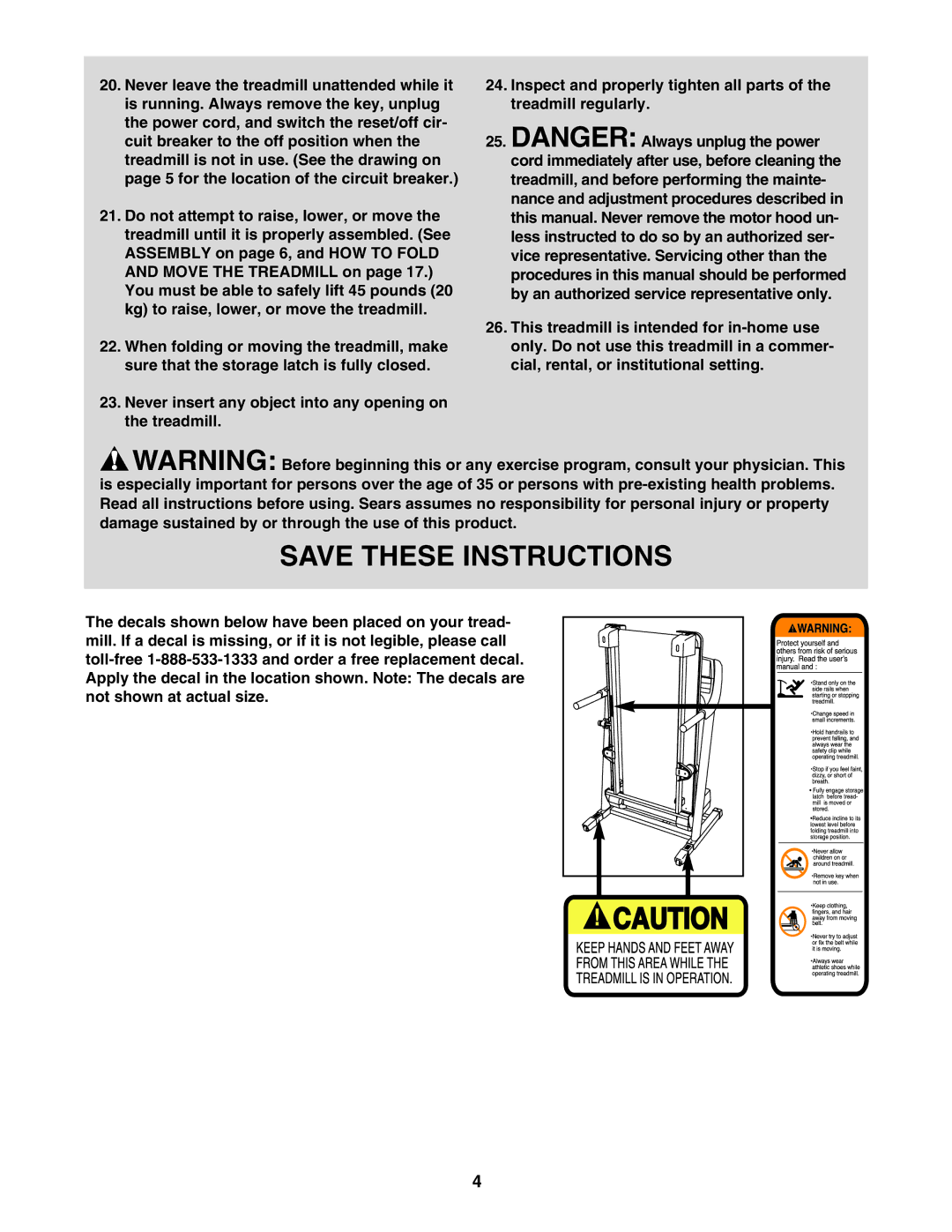 ProForm 831.24645.0 user manual 