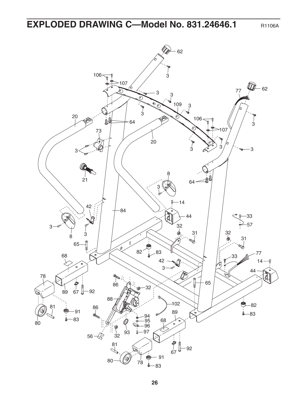 ProForm 831.24646.1 user manual Exploded Drawing C-Model No 