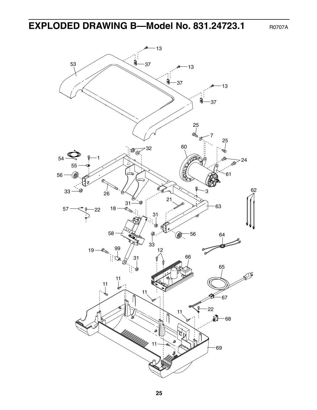 ProForm 831.24723.1 user manual Exploded Drawing B-Model No 