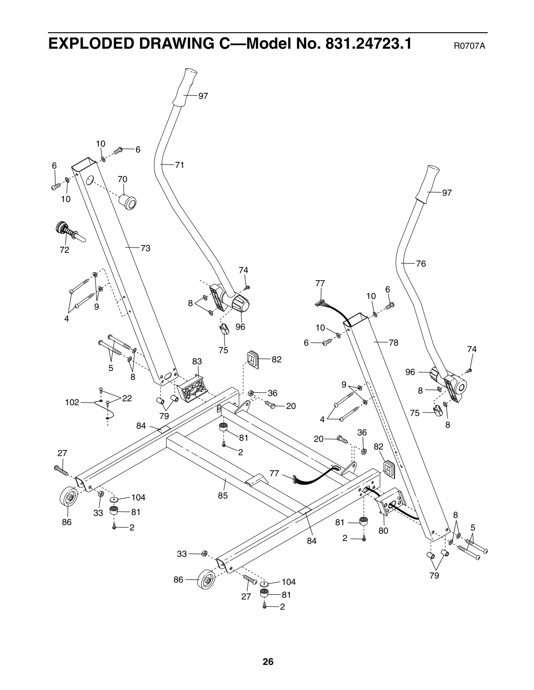 ProForm 831.24723.1 user manual Exploded Drawing C-Model No 