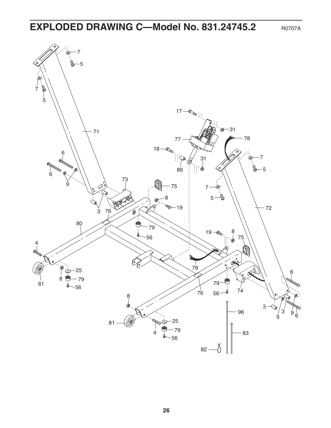 ProForm 831.24745.2 user manual Exploded Drawing C-Model No 