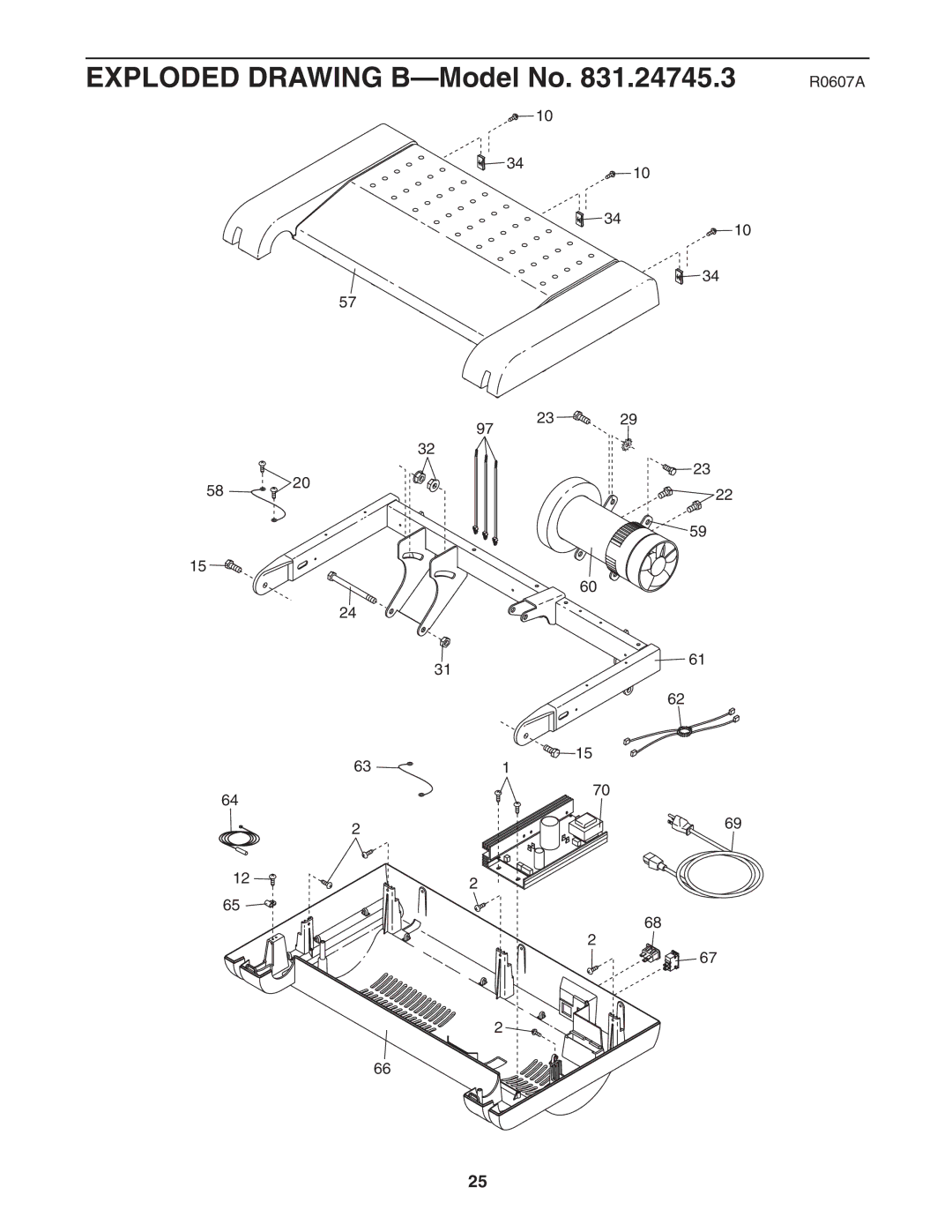 ProForm 831.24745.3 user manual Exploded Drawing B-Model No 