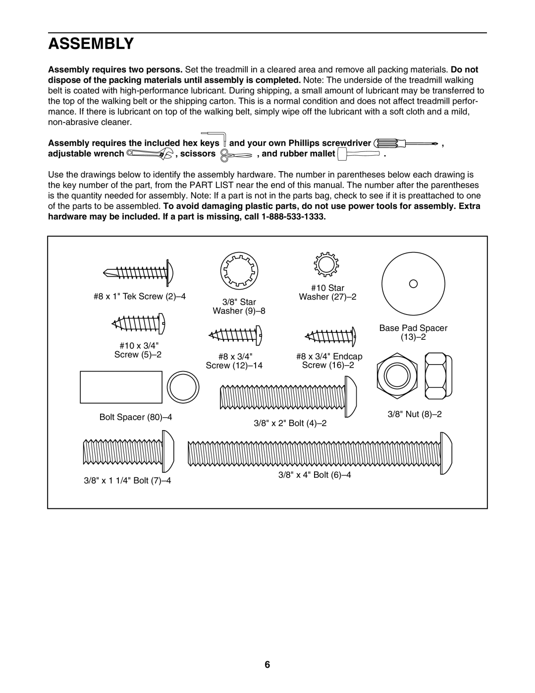 ProForm 831.24755.0 user manual Assembly 