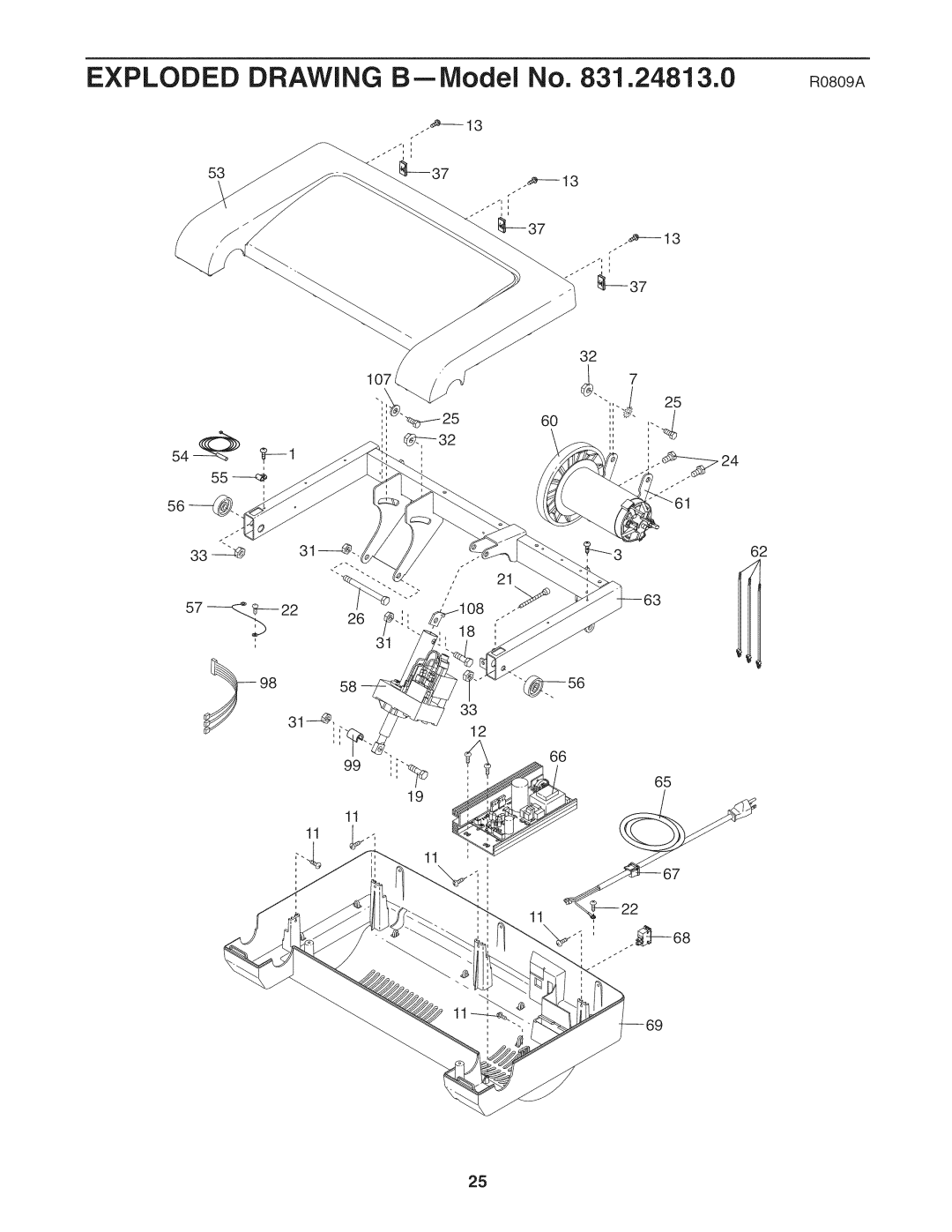 ProForm 831.24813.0 manual Exploded Drawing BmModel No .24813.0 ROSOgA 