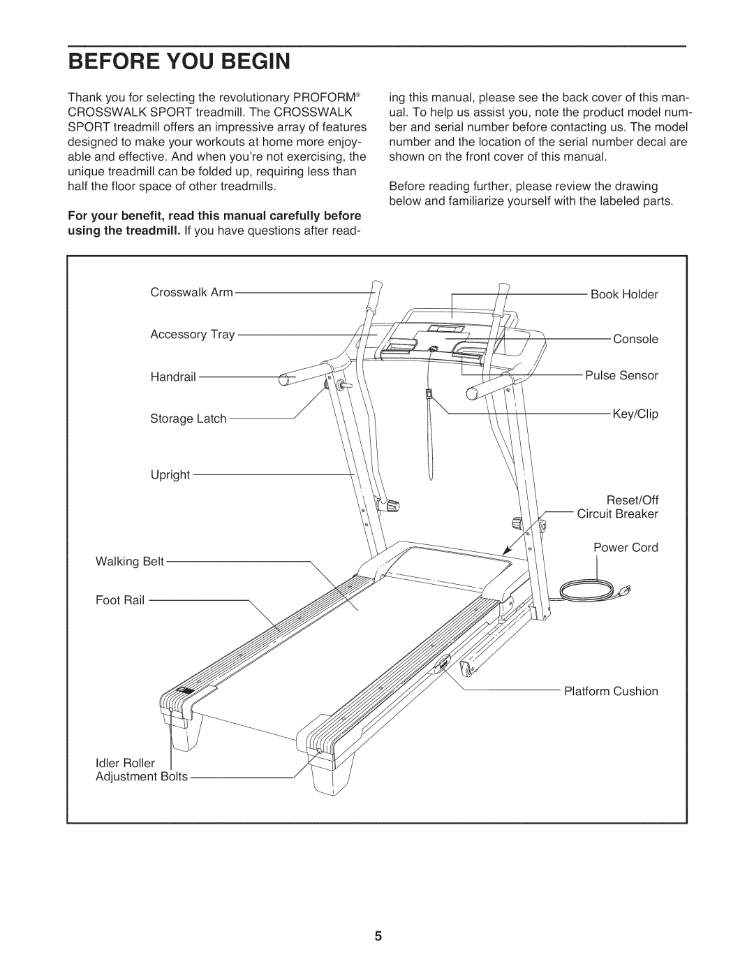 ProForm 831.24813.0 manual Before YOU Begin 