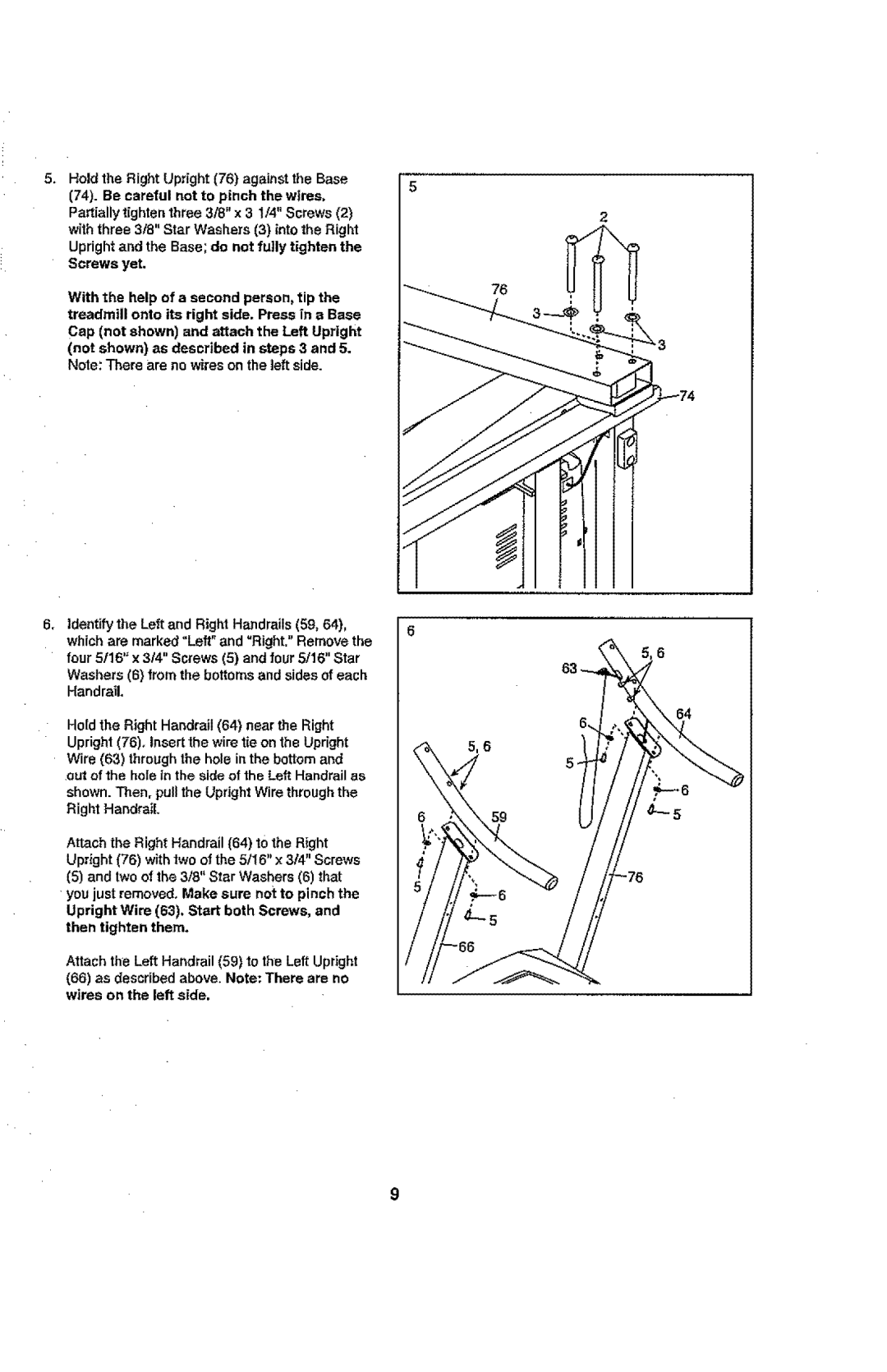 ProForm 831.24843.0 user manual As described above. Note There are no wires on the left side 