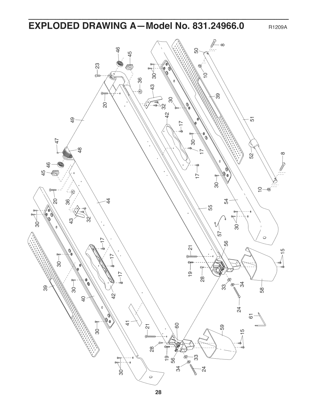 ProForm 831.24966.0 manual Exploded Drawing Am lVlodel No R1209A 