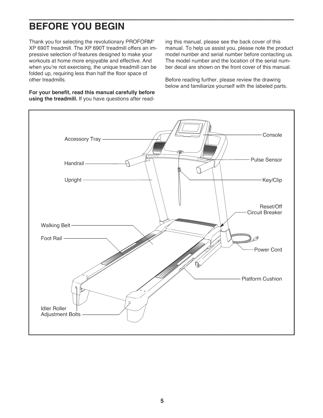 ProForm 831.24966.0 manual Before YOU Begin 