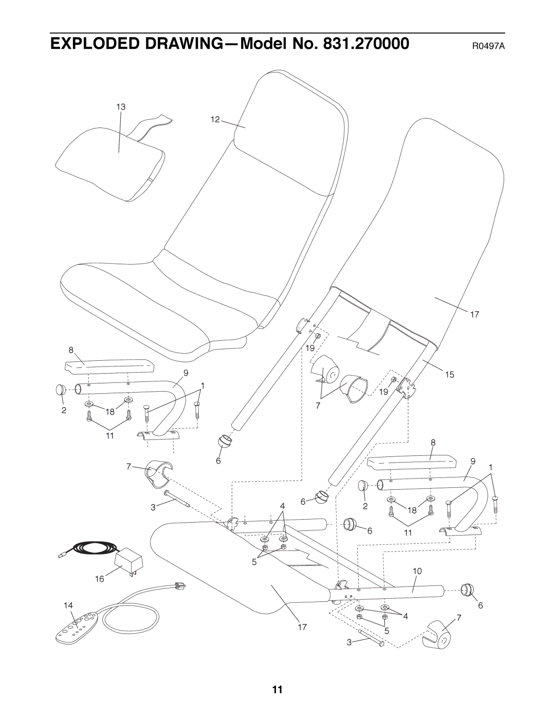 ProForm 831.270000 user manual Exploded DRAWINGÑModel No 