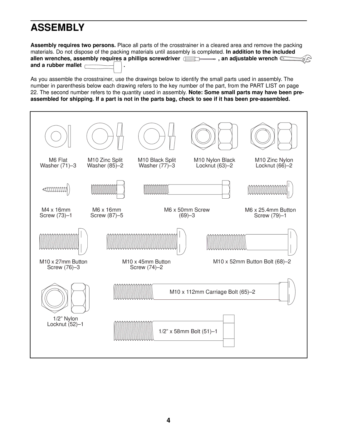 ProForm 831.280181 user manual Assembly 