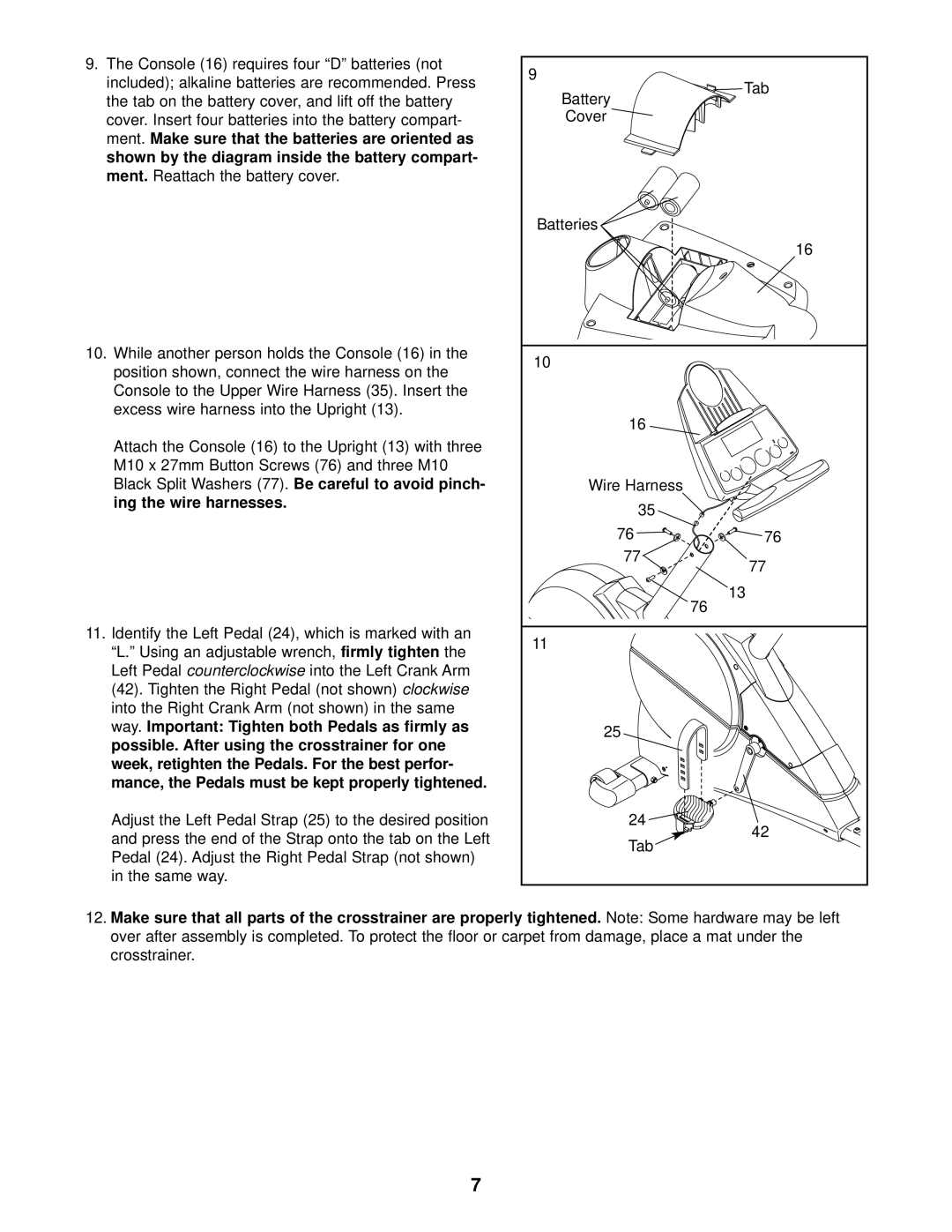 ProForm 831.280182 user manual Firmly tighten 