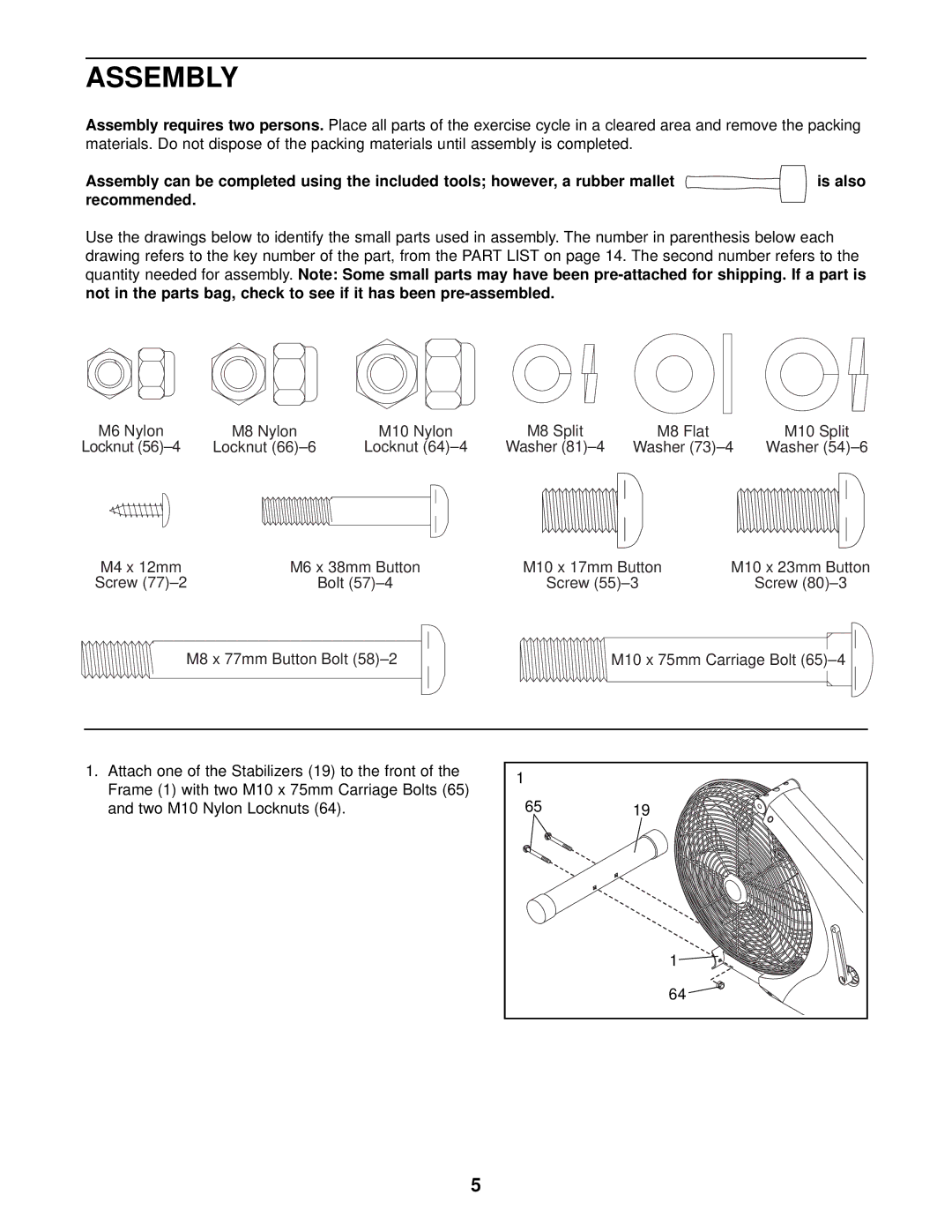 ProForm 831.280440 user manual Assembly 