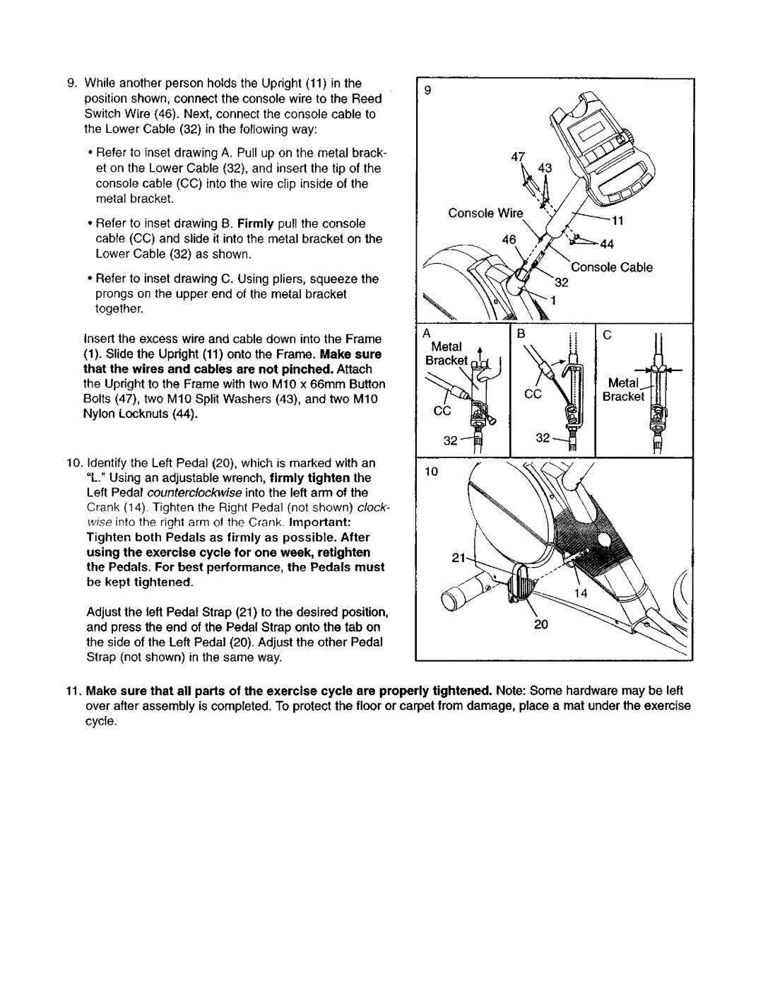 ProForm 831.28317 user manual Bracket Metalf 