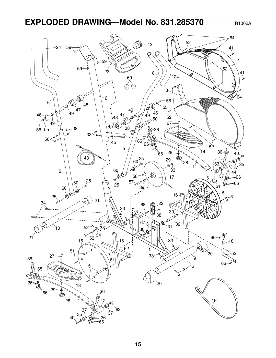 ProForm 831.285370 user manual R1002A, 6731 