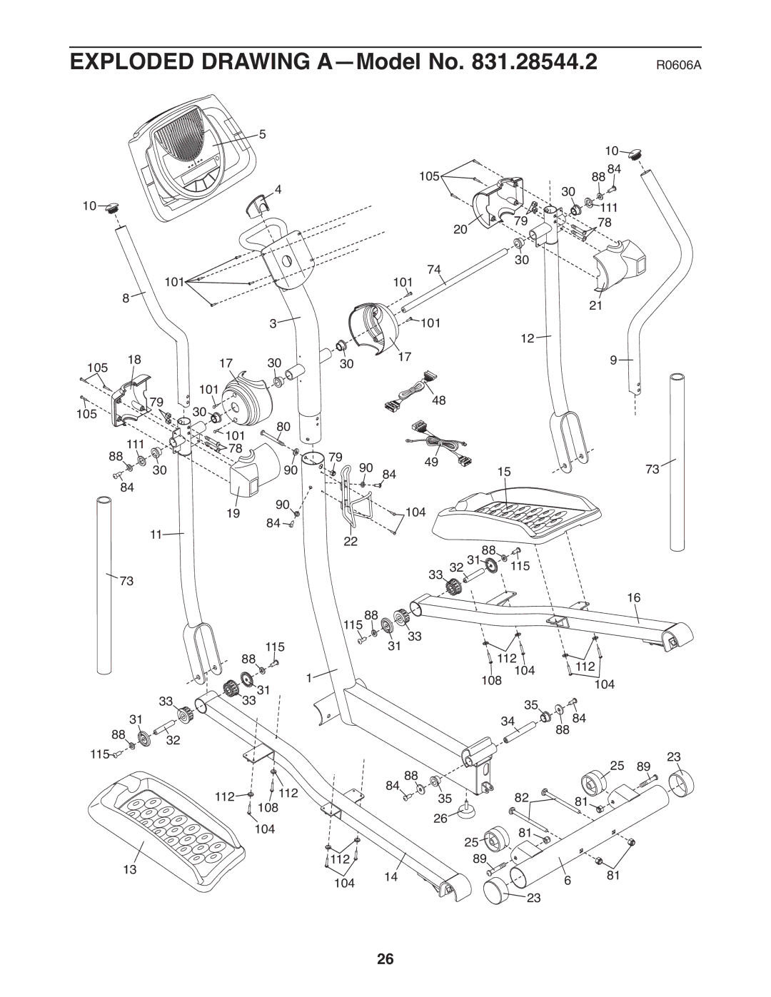 ProForm 831.28544.2 user manual R0606A 