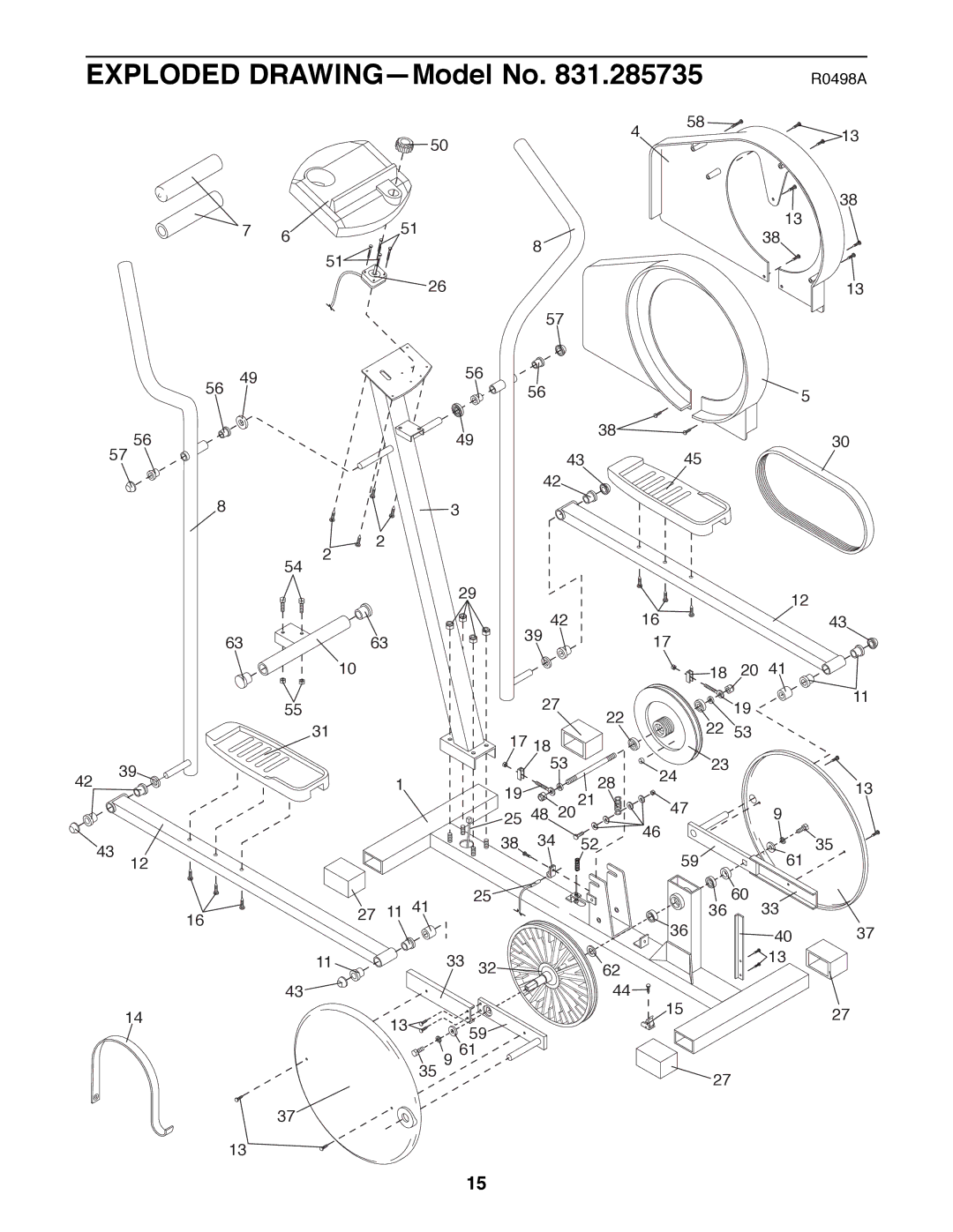 ProForm 831.285735 user manual Exploded DRAWINGÑModel No 