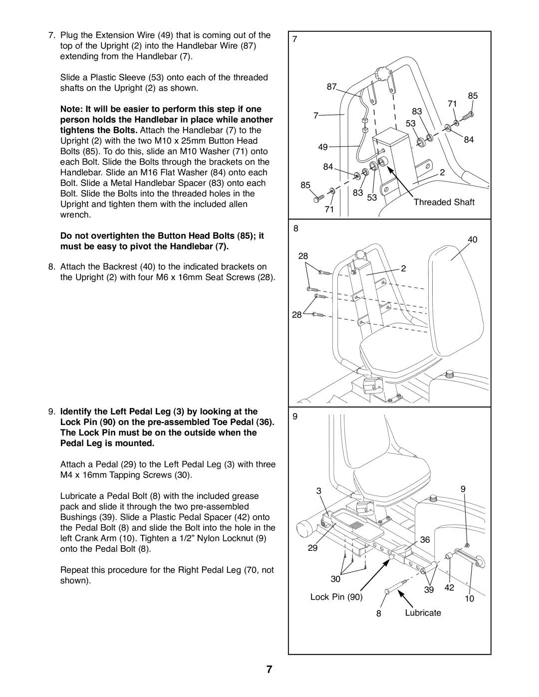 ProForm 831.285870 manual 