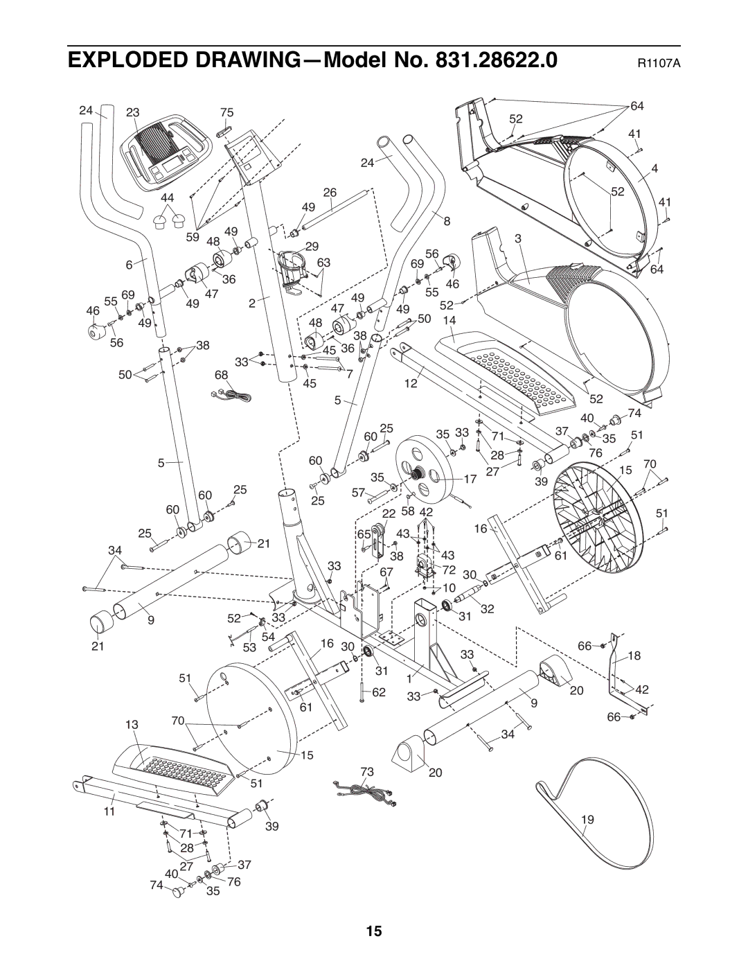 ProForm 831.28622.0 user manual R1107A 