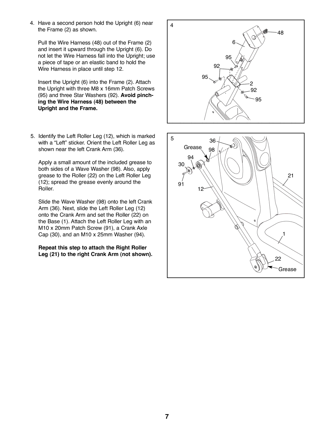 ProForm 831.28645.1 user manual Grease 