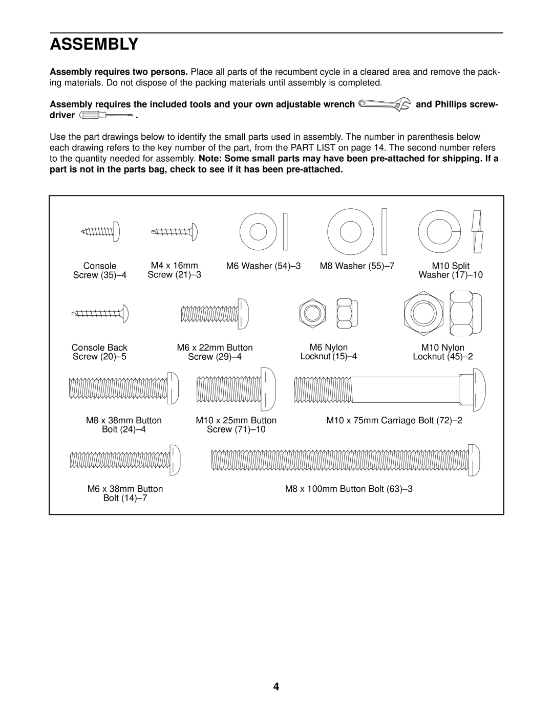 ProForm 831.288080 user manual Assembly 