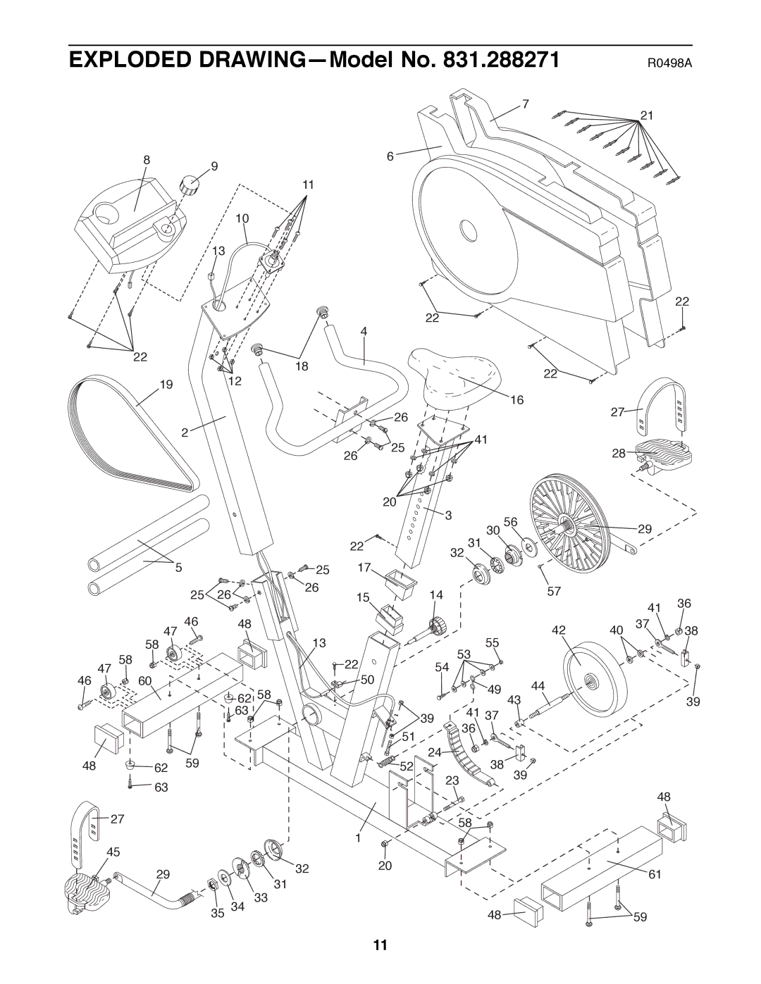 ProForm 831.288271 user manual Exploded DRAWINGÑModel No 