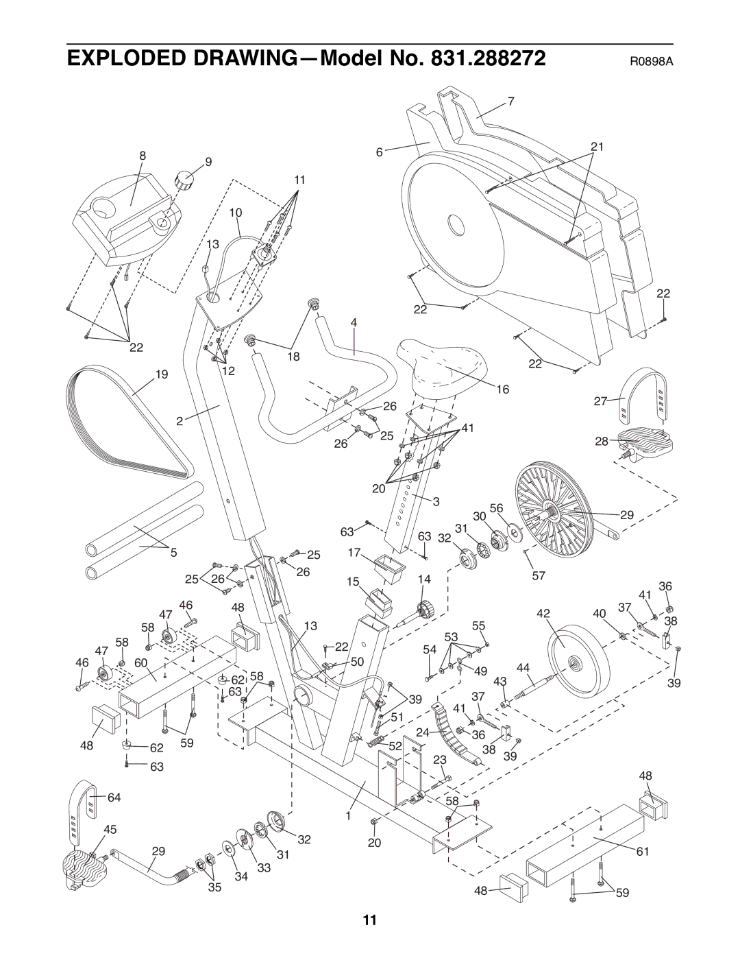 ProForm 831.288272 manual Exploded DRAWINGÑModel No 