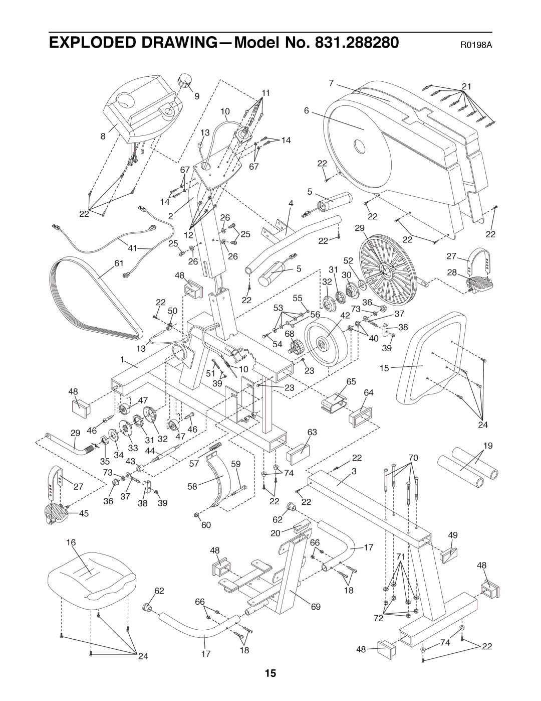 ProForm 831.288280 user manual Exploded DRAWINGÑModel No 