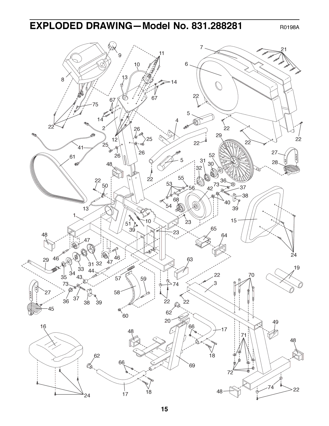 ProForm 831.288281 user manual Exploded DRAWINGÑModel No 