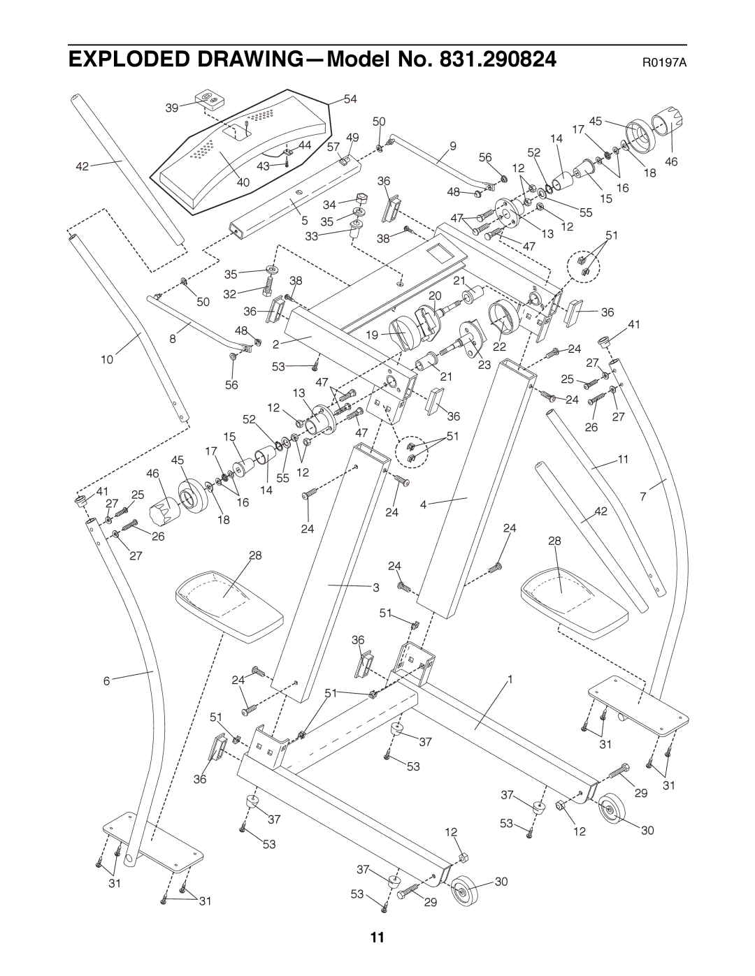 ProForm 831.290824 user manual Exploded DRAWINGÑModel No 