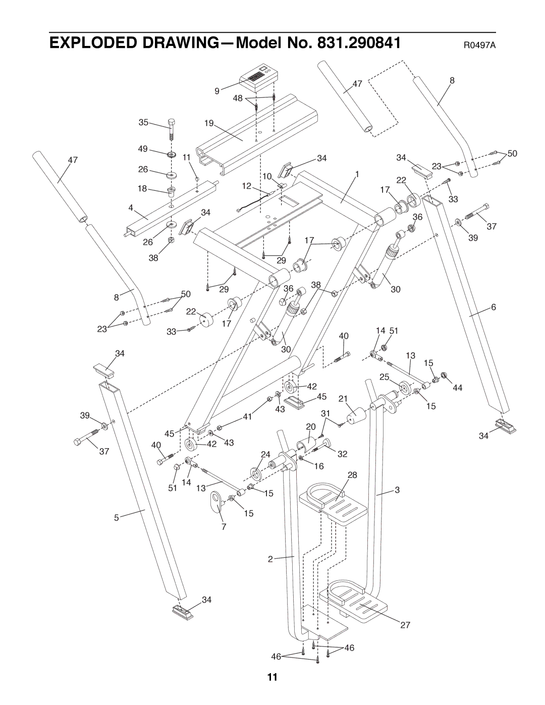 ProForm 831.290841 user manual Exploded DRAWINGÑModel No 