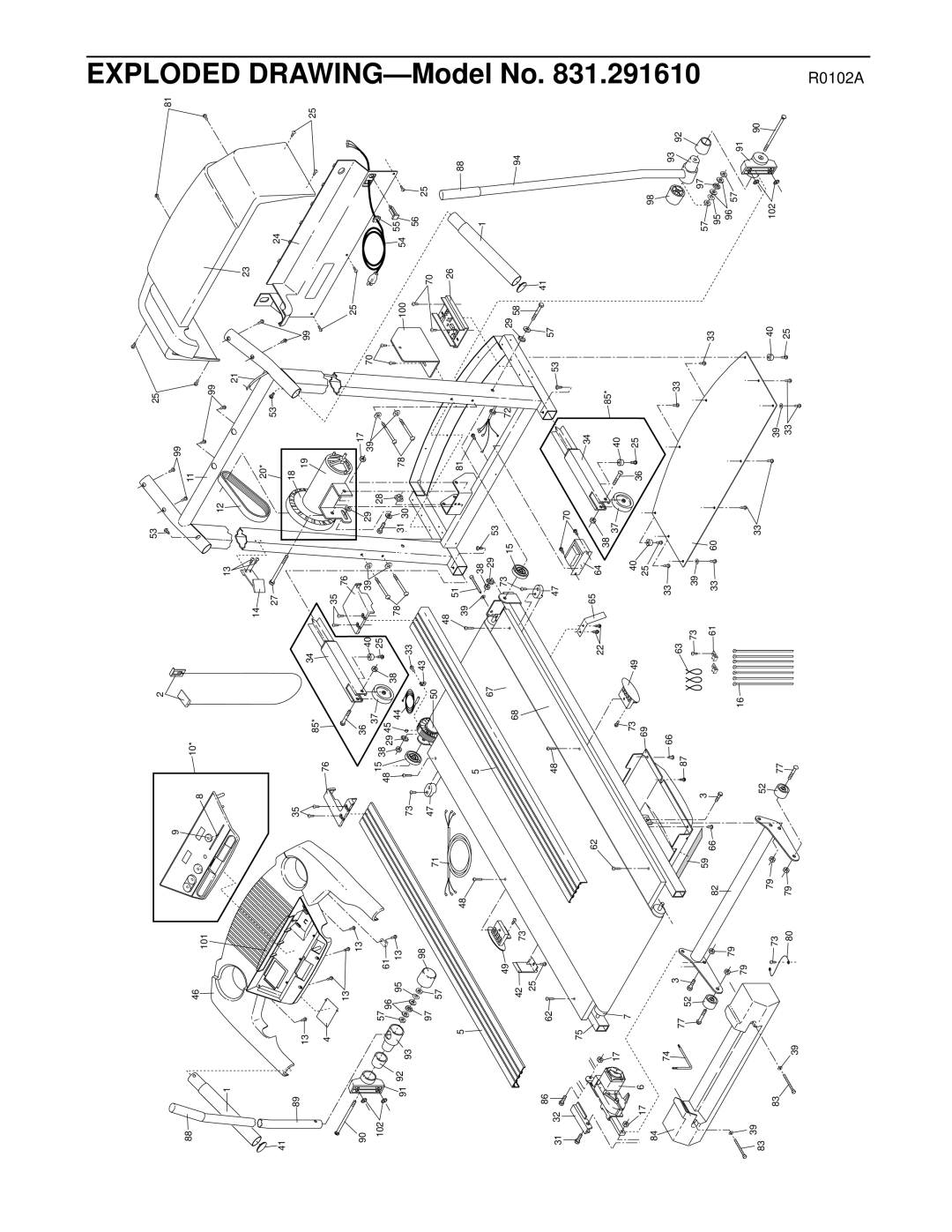 ProForm 831.291610 user manual Drawing, Model 