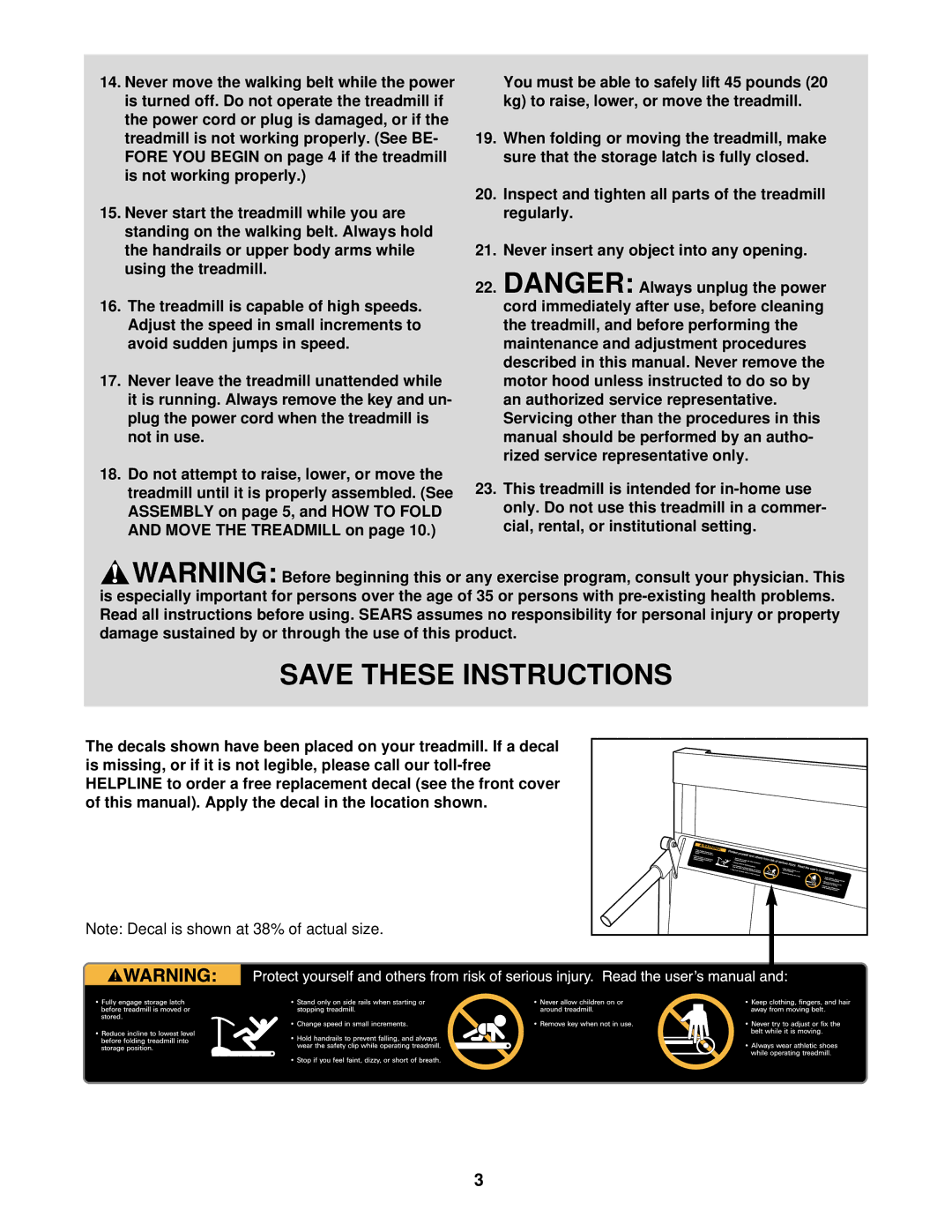 ProForm 831.291610 user manual 