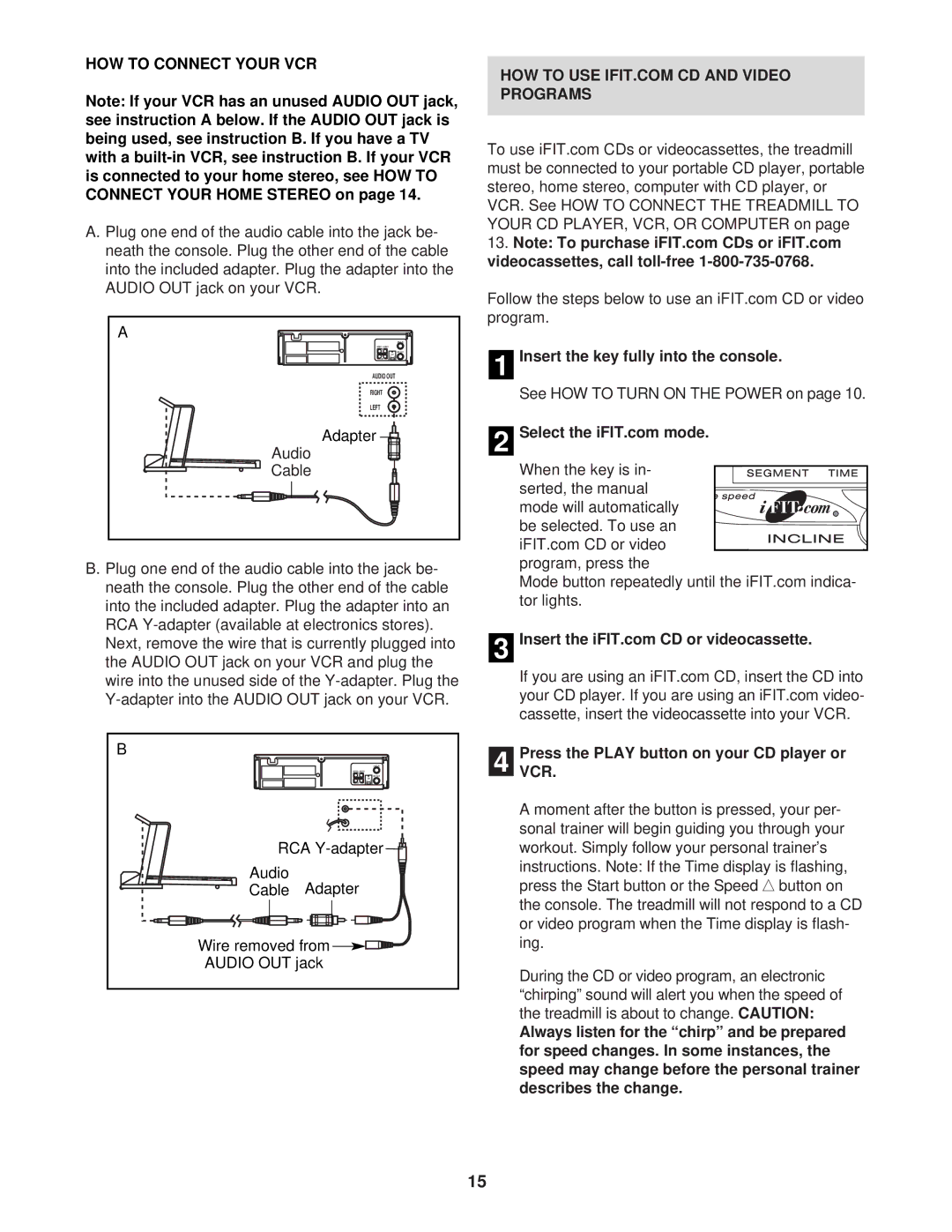 ProForm 831.293041 user manual HOW to Connect Your VCR, Adapter Audio Cable, RCA Y-adapter 