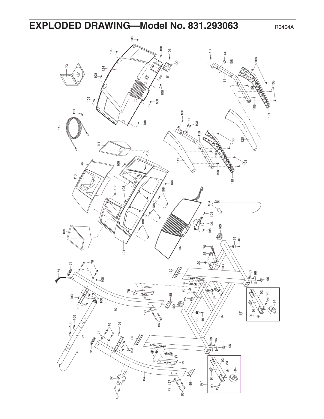 ProForm 831.293063 user manual Exploded 