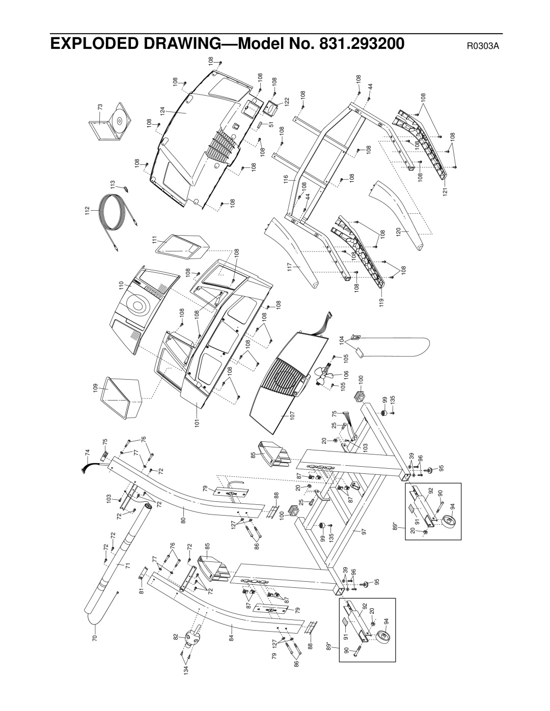 ProForm 831.293200 user manual Exploded 