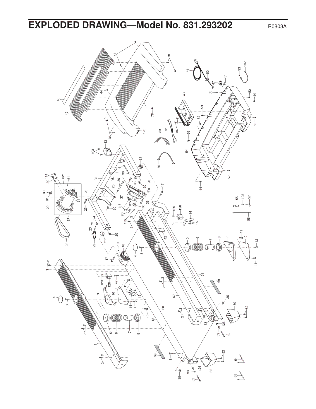 ProForm 831.293202 user manual R0803A, DRAWING-Model 